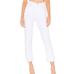 AGOLDE Riley Straight Leg White Jeans